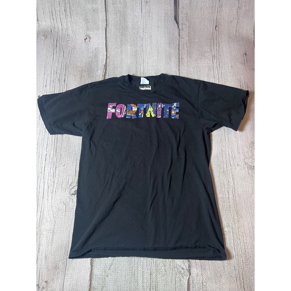 Fortnite Port & Company T-Shirt Kids Size M Black Graphic Gaming Streetwear Tee